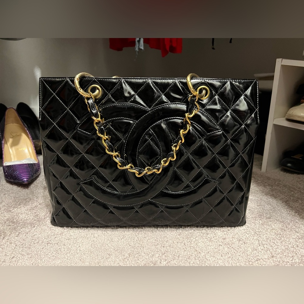 Vintage Chanel Patent Timeless Tote